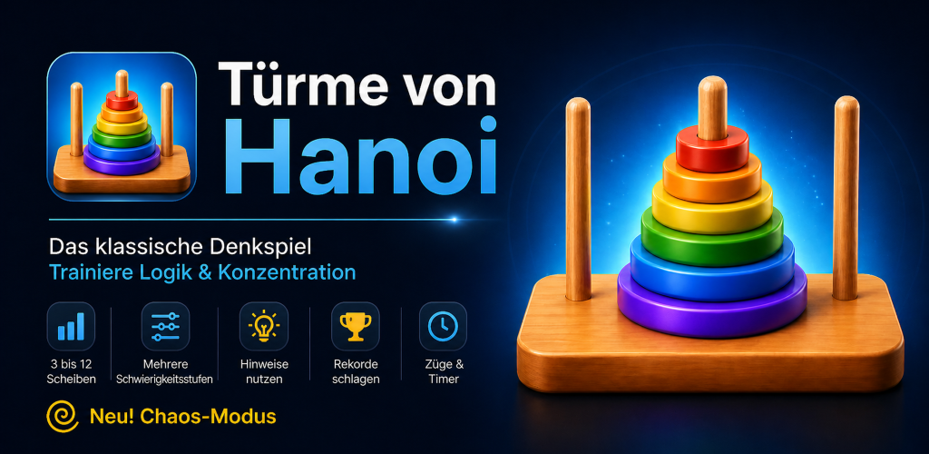Türme von Hanoi Vorstellungsgrafik